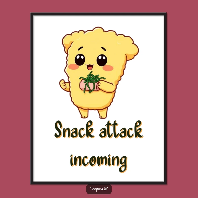 Free Printable Wall Art: Tempura's Snack Offer - Funny Downloadable Art Gift