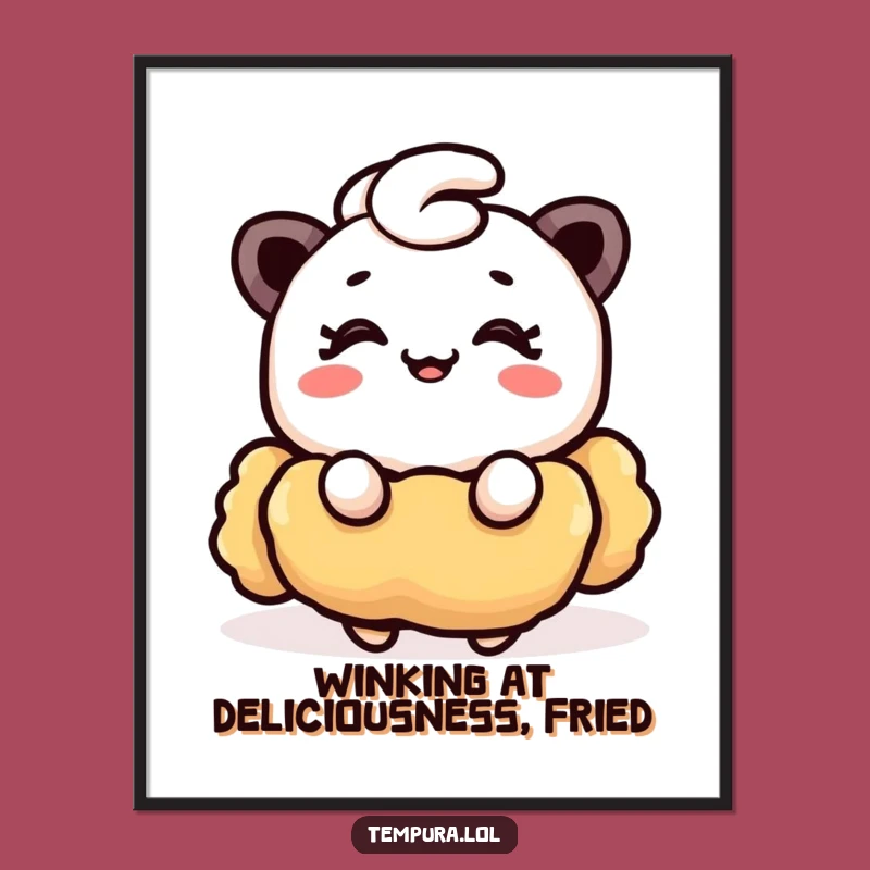 Free Printable Wall Art: Winking Tempura - Cute Humorous Decor
