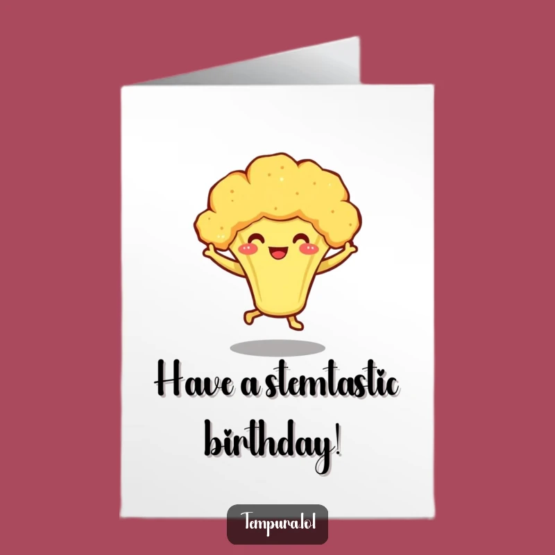 Dancing Free Printable Broccoli Birthday Card - Print at Home Fun!
