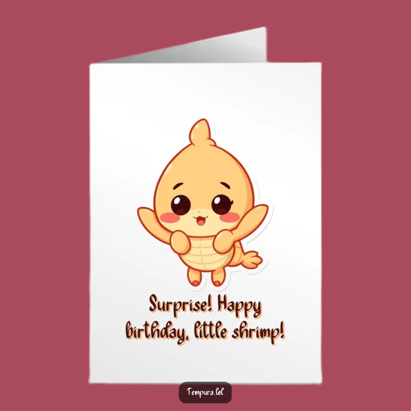 Free Printable Birthday Card: Surprised Tempura Shrimp Guest