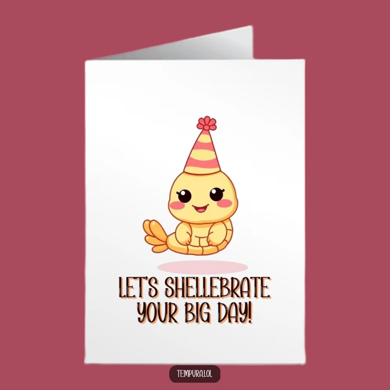 Free Printable Birthday Card: Party Shrimp Fun Downloadable