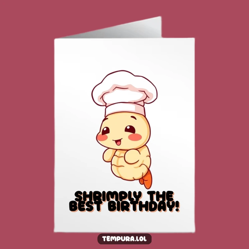 Funny Chef Shrimp Birthday Card Free Printable: Hilarious Tempura Treat DIY Gift