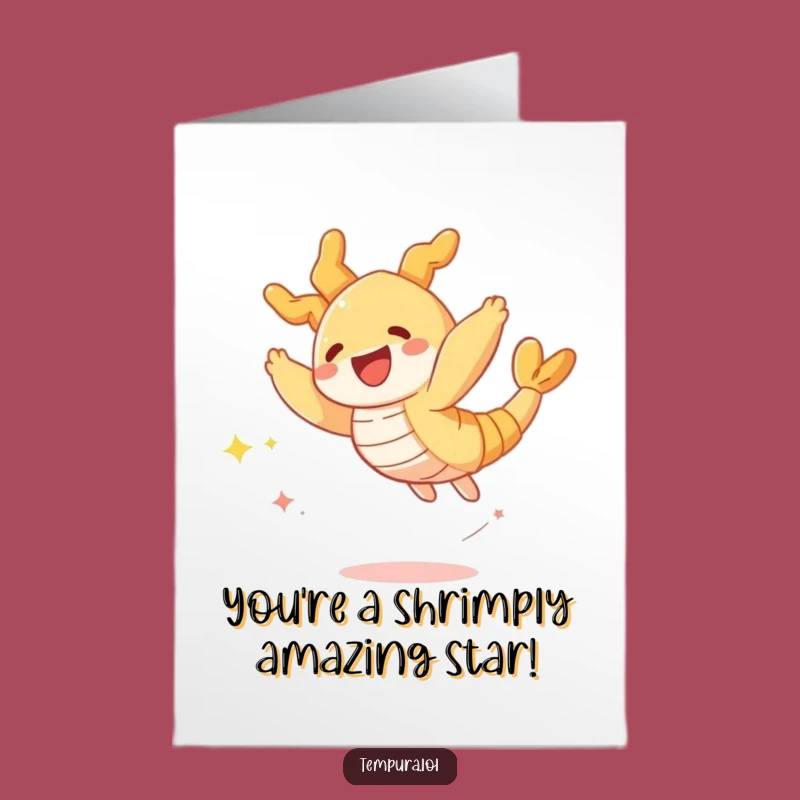 Sparkling Free Printable Tempura Shrimp Birthday Card - Print at Home!