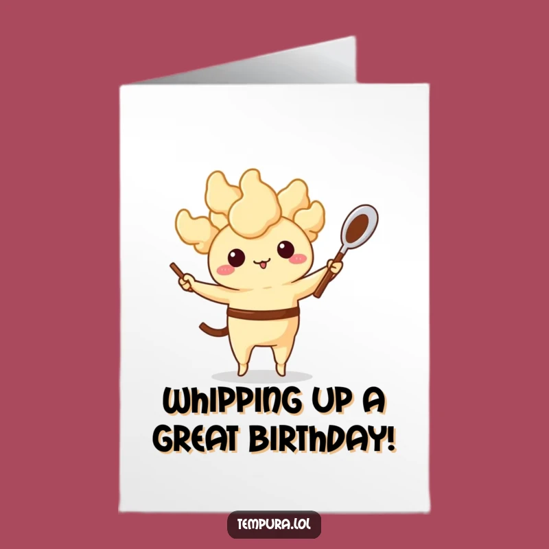 Free Printable Birthday Card: Juggling Tempura for a Culinary Celebration!