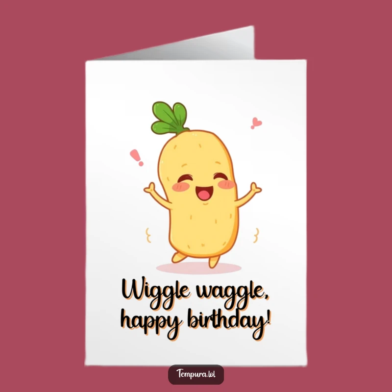 Free Printable Birthday Card: Wiggling Veggie Fun
