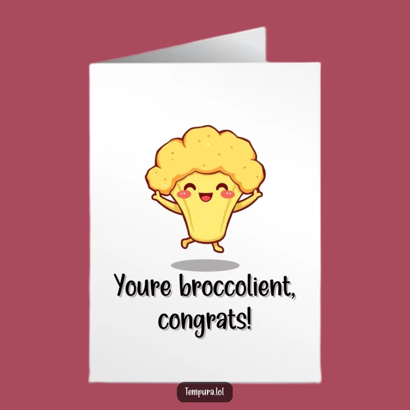 Free Printable Broccoli Congrats Card - Downloadable Dance Moves!
