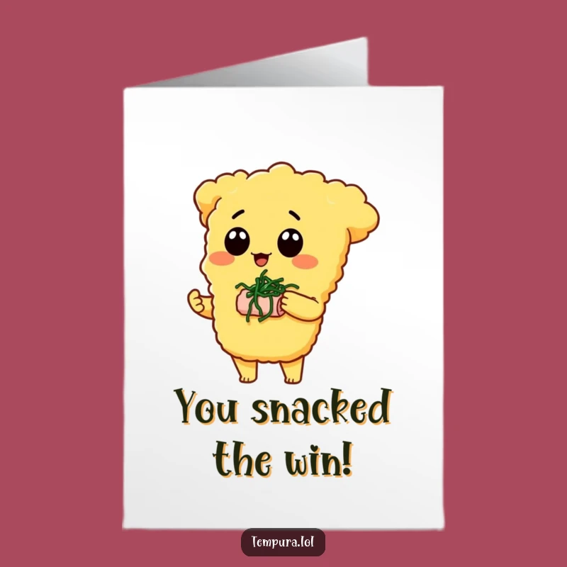 Free Printable Congrats Card: Tempura's Snack Offer - Funny Downloadable Gift