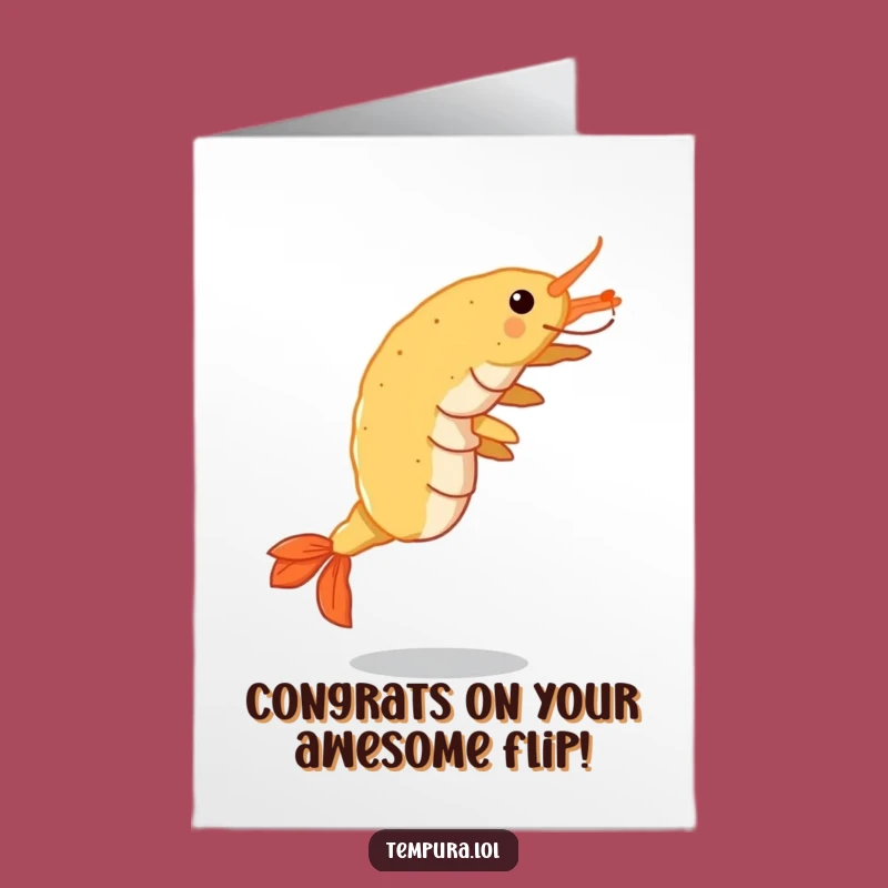 Free Printable Congrats Card: Tempura Shrimp Cartwheel Success