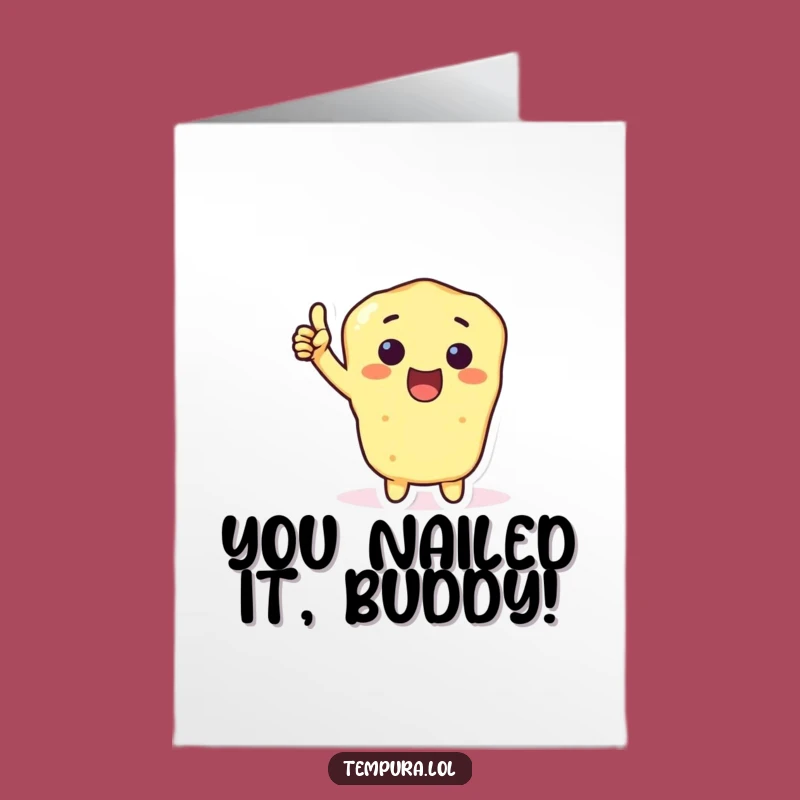 Free Printable Congrats Card: Tempura Thumbs Up - Funny Achievement Download