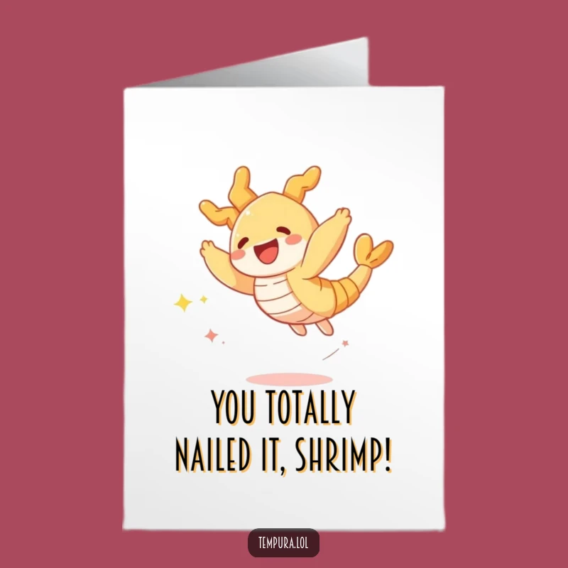 Free Printable Tempura Shrimp Congrats Card - Downloadable Joy!