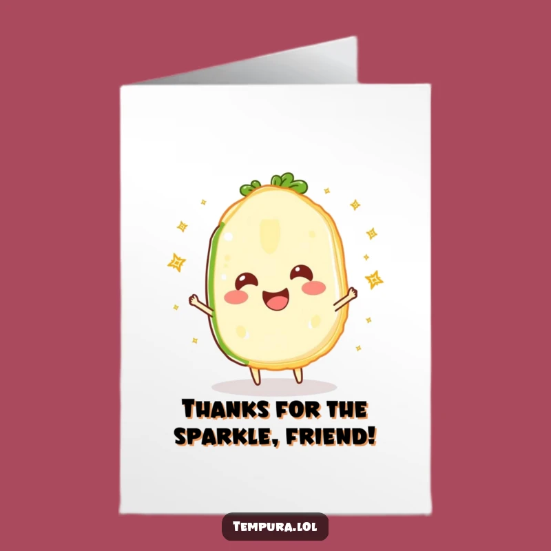 Free Printable Thank You Card: Sparkly Veggie Tempura - Humorous Gratitude