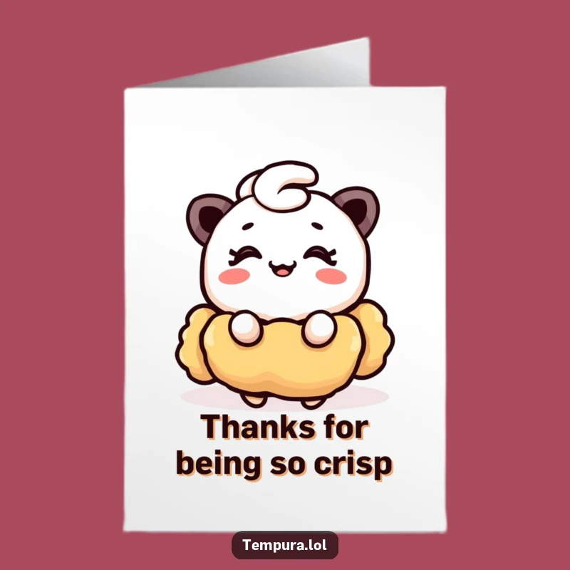 Free Printable Thank You Card: Winking Tempura - Sweet Funny Downloadable