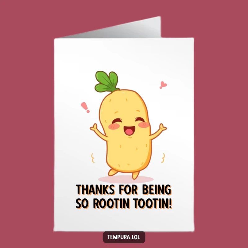 Free Printable Thank You Card: Wiggling Veggie Gratitude