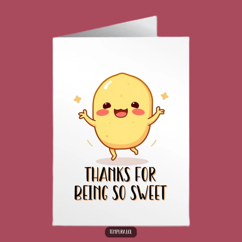 Free Printable Thank You Card: Dancing Sweet Potato Gratitude Downloadable