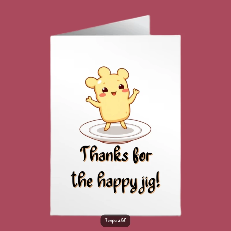 Free Printable Thank You Card: Jigging Tempura, Grateful Funny Downloadable Gift