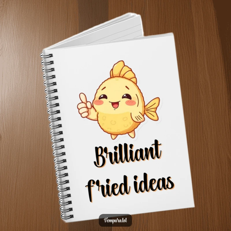 Funny Fish Tempura Notebook: A fish tempura character gives a thumbs up, ready for your notes and doodles.