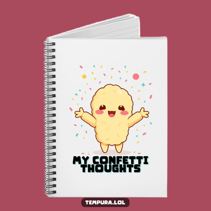 Funny Kawaii Tempura Confetti Notebook: Jot Down Party Plans