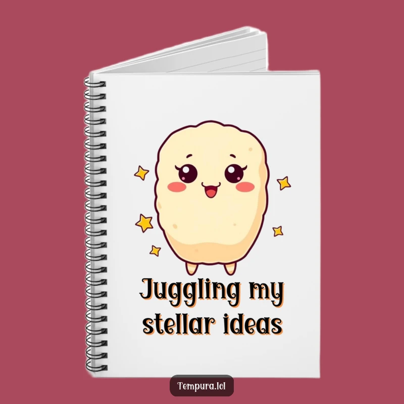 Funny Tempura Star Juggler Notebook: Jot Down Ideas with Cosmic Glee
