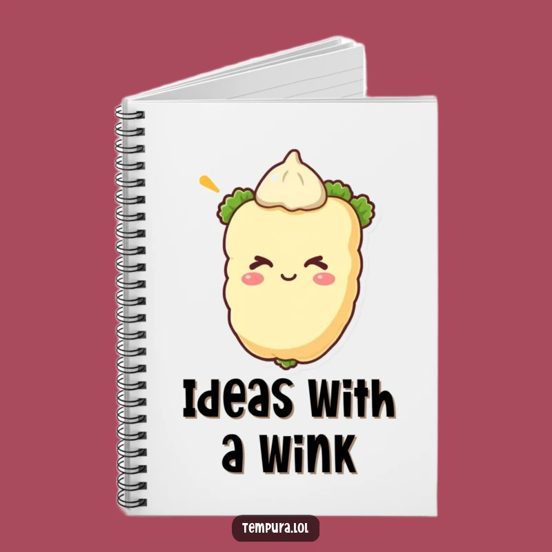 Funny Winking Tempura Vegetable Notebook - Jot Down Notes with Hilarious Style