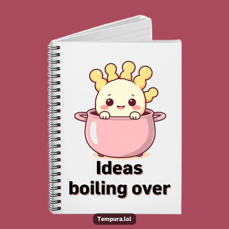 Funny Steaming Pot Tempura Notebook: Lined Journal for Happy Thoughts