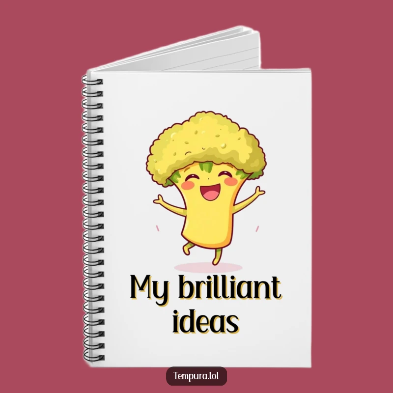 Funny Tempura Broccoli Dance Notebook: Jot Down Ideas with Veggie Cheer
