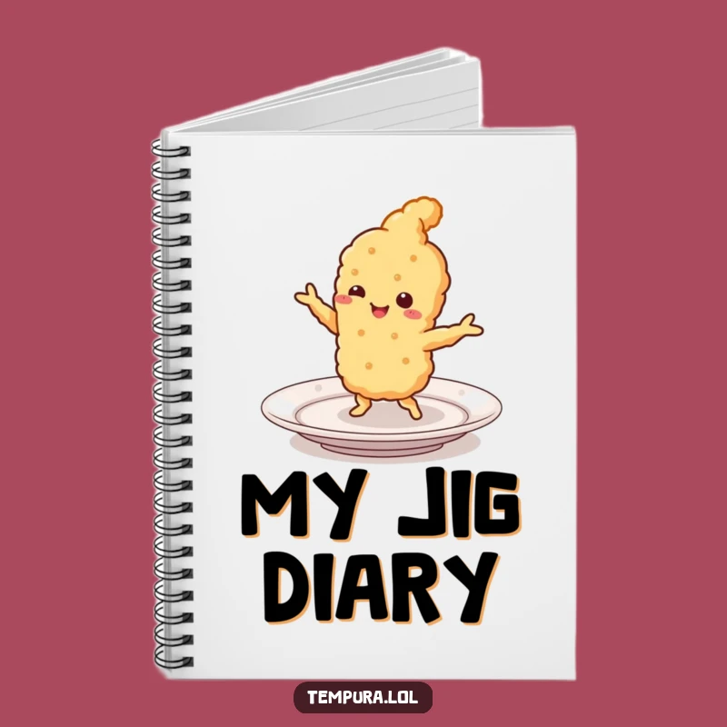 Funny Tempura Jigging Notebook: Smiling Food Notes, Hilarious Gift