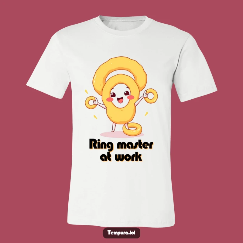 Funny Onion Ring Juggler T-Shirt: Hilarious Fried Food Tee