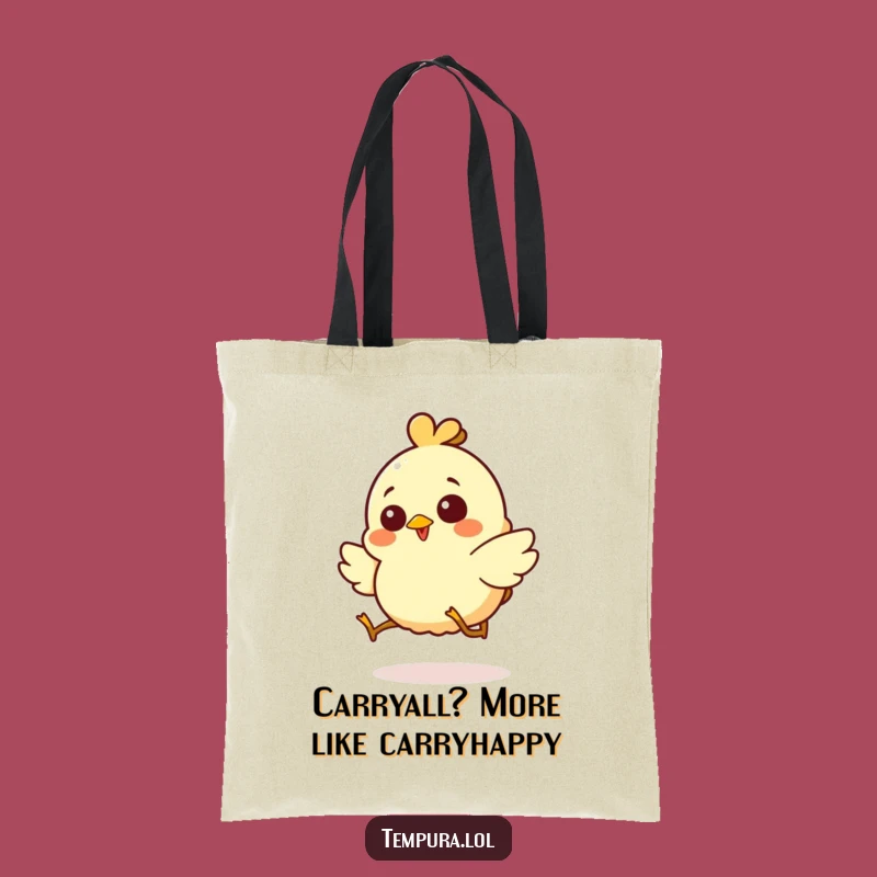 Funny Giggling Chicken Tempura Tote Bag - Carry Your Laughs in Style, a Great Funny Gift