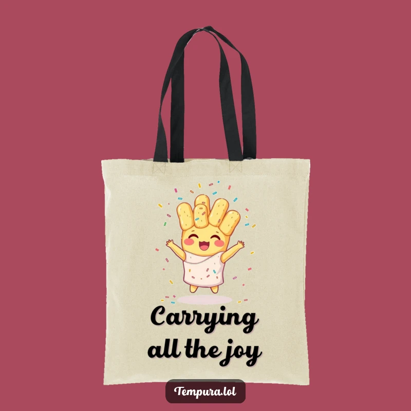 Funny Tempura Sprinkle Juggling Tote Bag: Cheerful Carryall for Sweet Adventures
