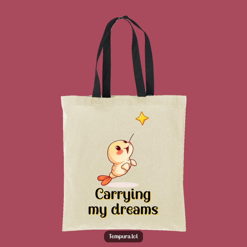 Funny Surprised Tempura Shrimp Tote Bag - Carry Your Wishes, an Ideal Funny Gift