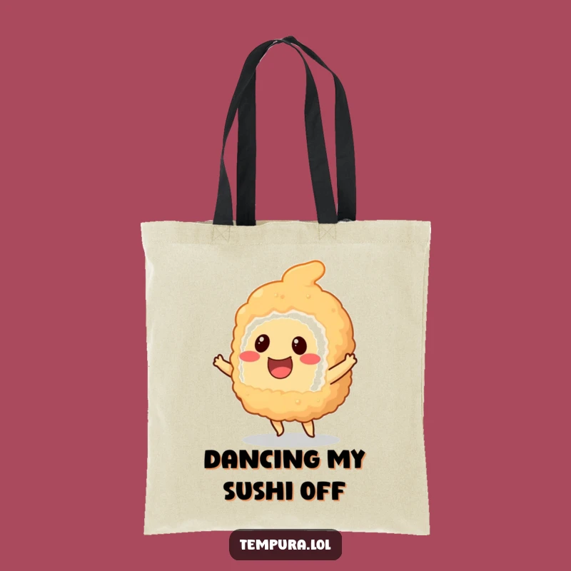 Funny Dancing Sushi Tote Bag: Carry Your Essentials with a Smile!