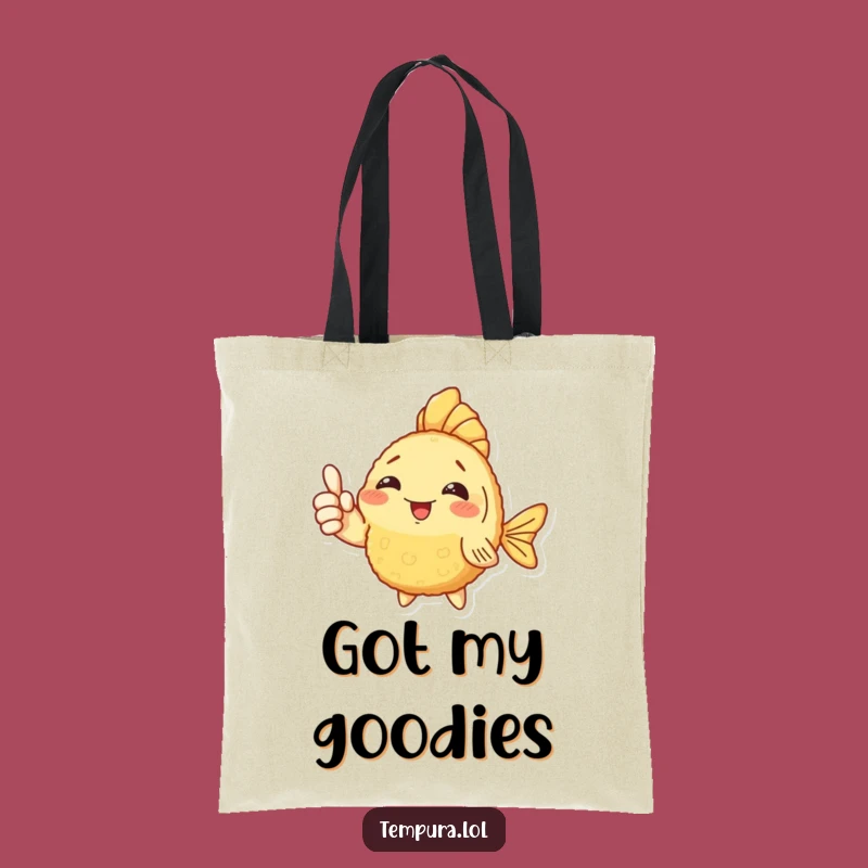 Funny Fish Tempura Tote Bag: Carry Your Approval with Thumbs Up Gift