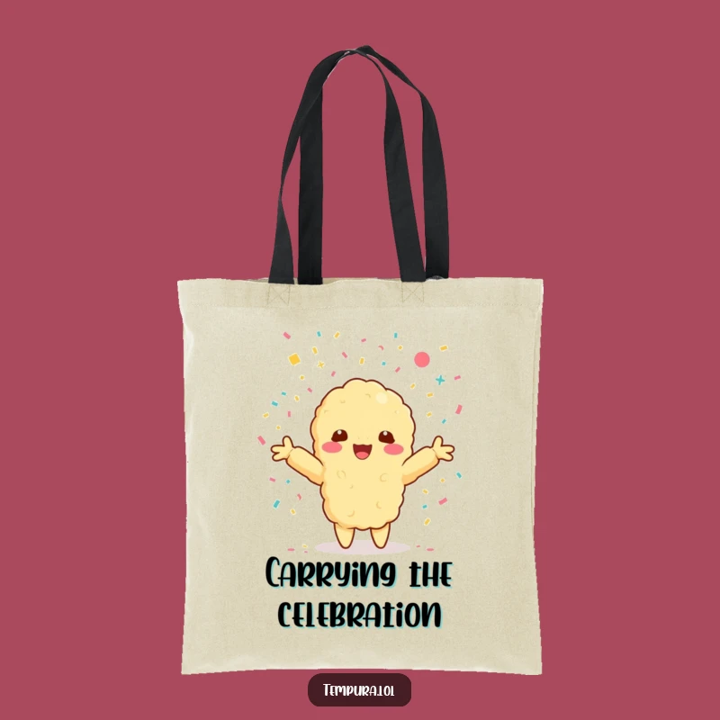 Funny Kawaii Tempura Confetti Tote Bag: Carry Your Party Spirit