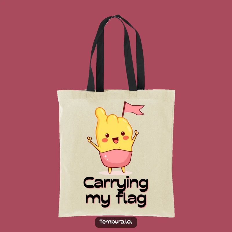 Funny Tempura Flag Tote Bag: Carry Your Culinary Joy