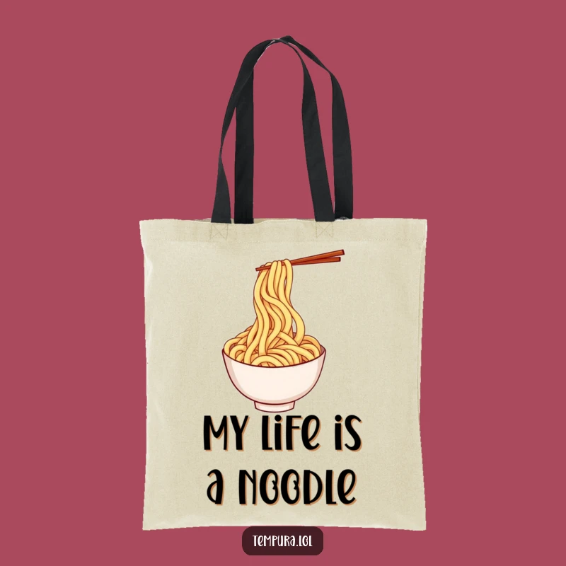 Funny Udon Noodle Twirl Tote Bag: Carry Your Fun, Perfect Humorous Gift