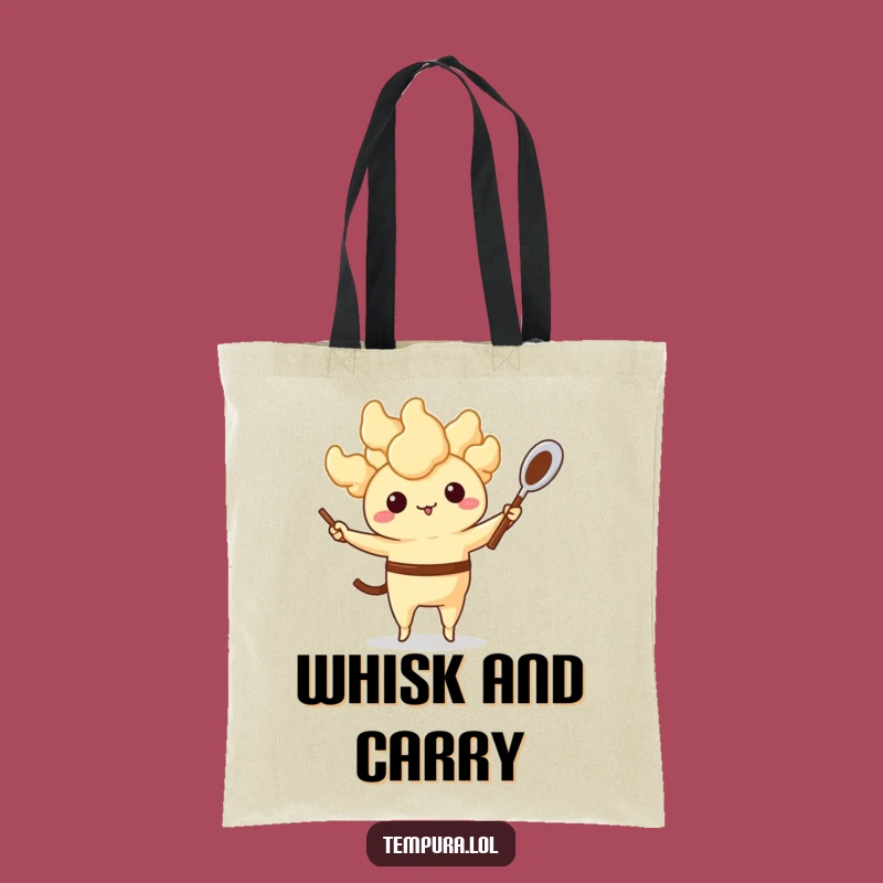 Funny Tempura Juggling Tote Bag: Whisk & Spoon Accessory, Hilarious Gift